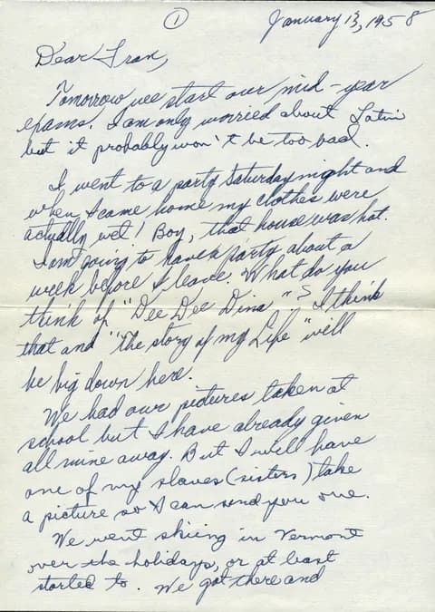 First scan page from January 13, 1958