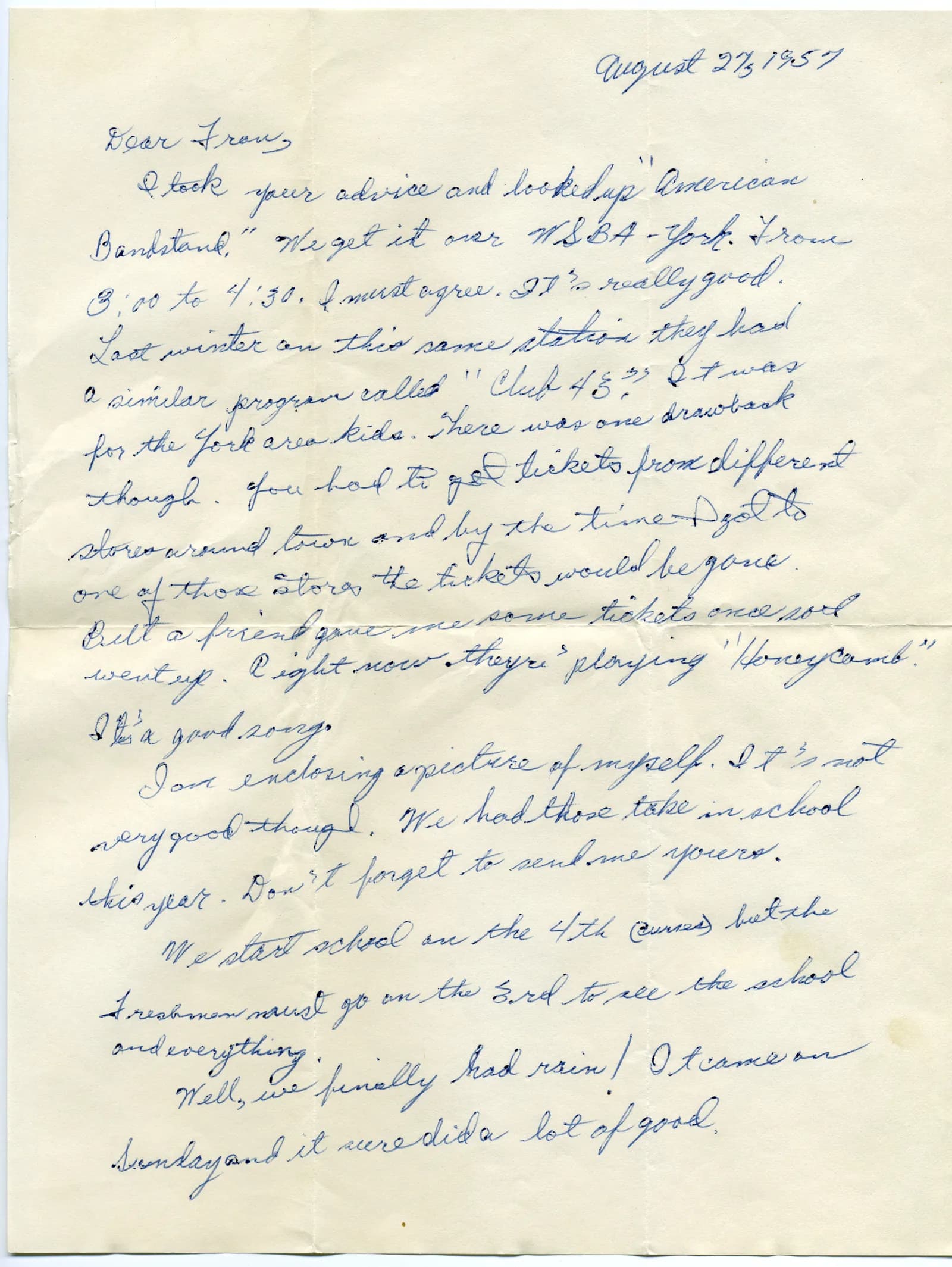 First scan page from 1957-08-27
